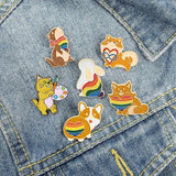 Xpoko Rainbow Bunny Puppy Pins Christmas Thanksgiving gifts