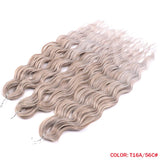 Xpoko Synthetic Anna Hair Loose Deep Wave Braiding Hair Extensions 24 Inch Water Wave Braid Hair Ombre Blonde Twist Crochet Curly Hair