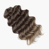 Xpoko 16 Inch Ombre Blonde Brown White Synthetic Crochet Twist Curly Hair Deep Wave Braid Hair Water Wave Braiding Hair Extensions