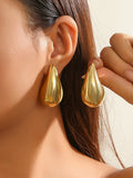 Xpoko Geometric Solid Color Earrings Accessories