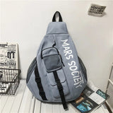 Xpoko back to school Men's Korean Trend Messenger Shoulder Bag Sports Travel Large Capacity Backpack Female Students Crossbody Chest Casual Bag bolso