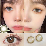 Xpoko Olive Green Contact Lenses