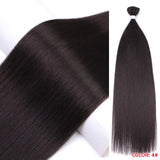 Xpoko Straight Hair Bundles Salon Natural Hair Extensions Fake Fibers Super Long Synthetic Yaki Straight Hair Weaving Full to End