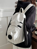 Xpoko 2025 New Arrival Trendy K-sle Cute Puppy Canvas Backpack Student Female Backpack Schoolbag Portable All-Match Travel Bag
