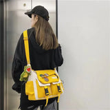Xpoko back to school Harajuku Men Nylon Crossbody Bags for Women Messenger Bag Girls School Book Bags Youth Canvas Handbags Shoulder Bag Sac Bolsas