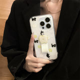 Xpoko Cute Cat Apple Eggplant Ring Buckle Phone Case