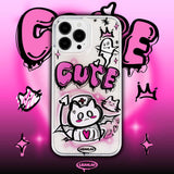 Xpoko Kawaii Graffiti Little Ghost Cat Phone Case