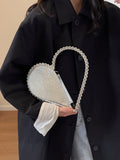 Xpoko Heart Shape Shiny Split-Joint Bags Bags Accessories Handbags