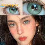 Xpoko Taylor Green  Myopia Prescription Soft Colored Contact Lenses For Eyes Small Beauty Pupil Make Up Natural Yearly