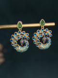 Xpoko Vintage Peacock Shape Earrings Accessories