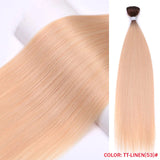 Xpoko Synthetic Long Straight 30" Hair Extensions Ombre Blonde Orange Hair Bundles Soft Hair Synthetic 30 Inch Natural Hair For Women