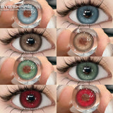 Xpoko YICKYUE -  1Pair New Colored Contact Lenses for Eyes Natural Contact Lenses Blue Eye Lens Green Lenses Yearly Brown Eye Contacts