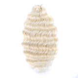 Xpoko Synthetic Crochet 24inch Anna Blonde Red Water Wave Braiding Hair Extensions Deep Wave Afro Curl Twist Crochet Hair for Women