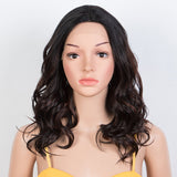 Xpoko Synthetic Lace Front Wigs 20 Inch Deep Wavy Wig Brown Wig Cosplay Curly Wig Lace Front Wig For Women Lace Wig