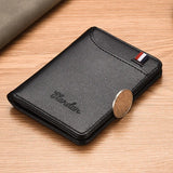 Xpoko back to school 1PC New Super Slim Soft Wallet PU Leather Mini Credit Card Wallet Purse Card Holders Men Wallet Thin Small Short Skin Wallets