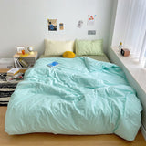 Xpoko Aesthetic Pastel Color Combo Bedsheet Set