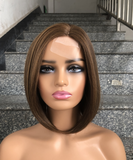 Xpoko Custom-Made Brown Curly Synthetic Wigs Long Wavy Hair Women Wigs Natural Daily Party High Temperature Fiber