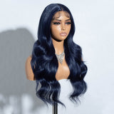 Xpoko Synthetic Lace Front Wigs Blue Purple wig Long Body Wave Lace Wigs For Black Women Heat Resistant Cosplay Wigs