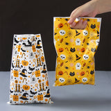 Xpoko Halloween Candy Bag Cartoon Scary Ghost Pumpkin Candy Gift Bags Trick Or Treat Bags Party Decors Favor Goodie Gift Wrapping Bag