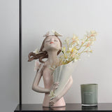 Xpoko Butterfly Forest Girl Figurine Vase