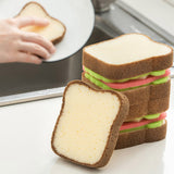 Xpoko Cute Toast Dishwashing Sponge