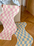 Xpoko Danish Pastel Wavy Checkered Rugs