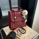 Xpoko Decorative Charm Mini Leather Backpack