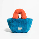 Xpoko Fluffy Faux Fur Basket Handbag