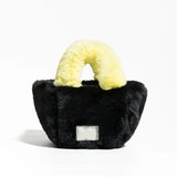 Xpoko Fluffy Faux Fur Basket Handbag