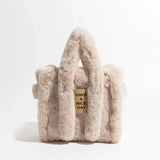 Xpoko Fluffy Faux Fur Tote Bag