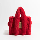 Xpoko Fluffy Faux Fur Tote Bag