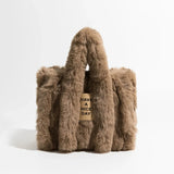 Xpoko Fluffy Faux Fur Tote Bag