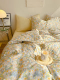 Xpoko Golden Hour Floral Oil Painting Bedding Set