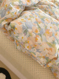 Xpoko Golden Hour Floral Oil Painting Bedding Set