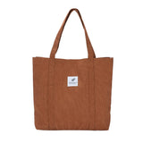 Xpoko Shopper Women's Totes Bag Large Capacity Simple Fashion Solid Corduroy Female Designer Handbags Women Shopping Shoulder Bags