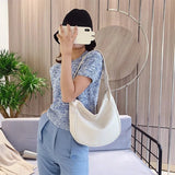 Xpoko Women Fashion Casual Hobo Bags  Large Capacity Shoulder Crossbody Bag Female  Wide Strap Handbag Brand Trending Underarm Purse