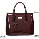 Xpoko Women Handbags High Quality Patent Leather Women's Bag Fashion Shoulder bag Luxury Tote bag+card package Designer Messenger Bags