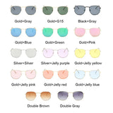 Xpoko Metal Square Sunglasses Woman Vintage Sun Glasses Female Fashion Brand Mirror Eyeglasses Colored Lenses Designer Gafas De Sol