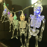 Xpoko Halloween light string led skull frame lantern bar party ghost festival horror glowing light atmosphere decoration skull