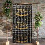 Xpoko 2M Birthday Party Decoration Backdrop Curtain Sequin Wedding Decor Background Baby Shower Glitter Backdrop Adult Anniversary