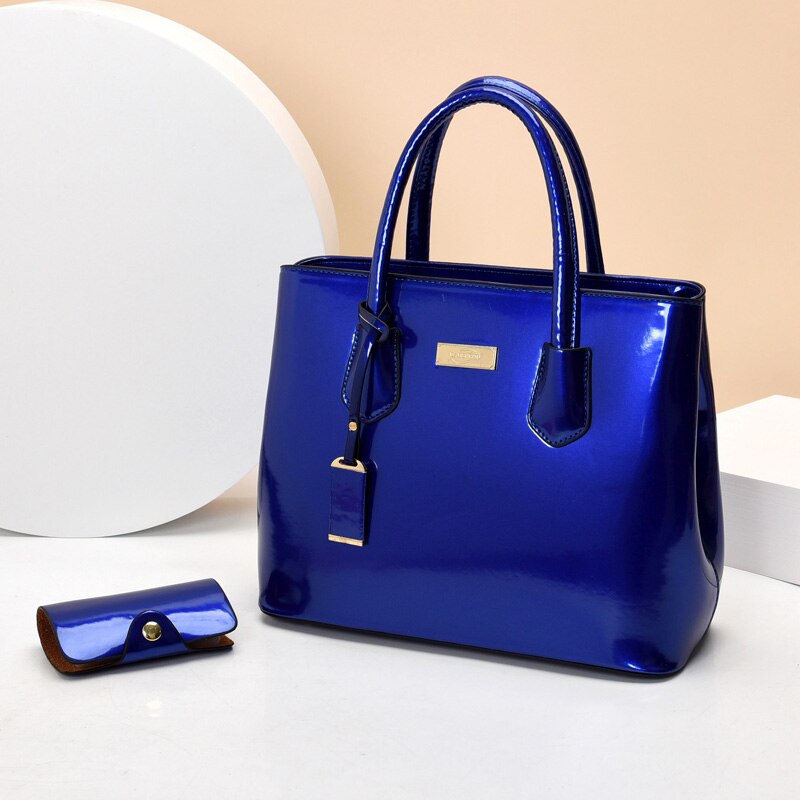 Xpoko Women Handbags High Quality Patent Leather Women's Bag Fashion Shoulder bag Luxury Tote bag+card package Designer Messenger Bags