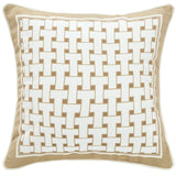 Xpoko Euro Pillow Covers  Decorative Square Pillowcase Lock Print Soft Velvet Cushion Case for Bedroom Outdoor Light Luxury 18" Beige