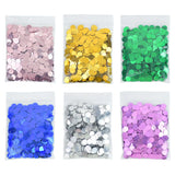 Xpoko 15g/bag 6mm Round Sequins Sprinkles Rose Gold Silver Blue Acrylic Table Scatters Wedding Decoration Spraying Confetti DIY Crafts