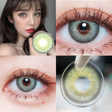 Xpoko 2Pcs/Pair Colored Contact Lenses Colorful Beauty Cosmetic Contacts Natural Color Lens Eye Contact Blue Lenses