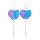 Xpoko Christmas Gifts Heart Lollipop Earrings