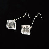 Xpoko Christmas Gifts Ice Cube Drop Earrings