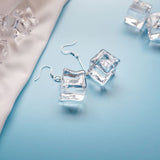 Xpoko Christmas Gifts Ice Cube Drop Earrings