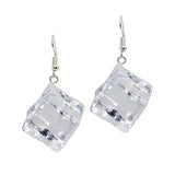 Xpoko Christmas Gifts Ice Cube Drop Earrings