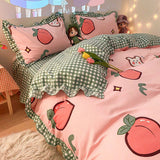 Xpoko Kawaii Peach Bedding Set 🍑