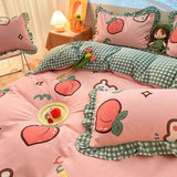 Xpoko Kawaii Peach Bedding Set 🍑